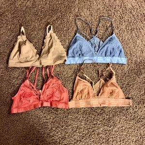 Four sexy unused bralettes